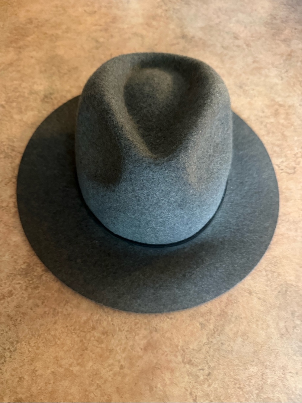 Brixton Charcoal Felt Fedora Hat